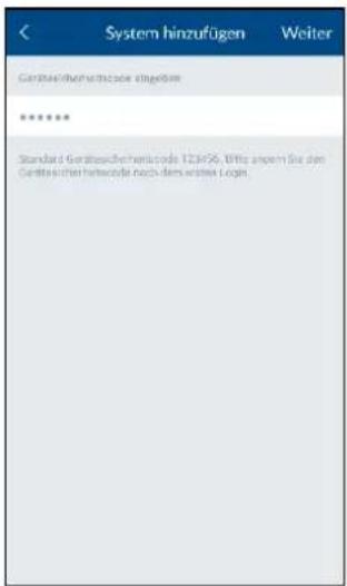 System hinzufügen Weiter Gesellschafts@hinslicode Hingelbom ***** Standard Gesellschafterholcode 123456, Bffiz anorem für den Gesellschafterholcode nach dem werte Login.