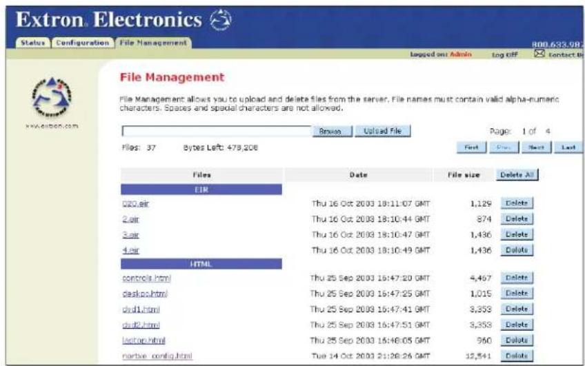 Extron IPL T SFI244 - Managing files - 1