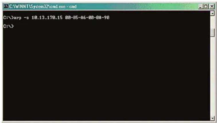 Extron IPL T SFI244 - Configuring the IPL T SFI244 using the ARP command - 1