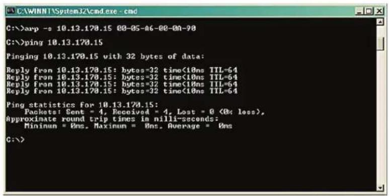 Extron IPL T SFI244 - Configuring the IPL T SFI244 using the ARP command - 2