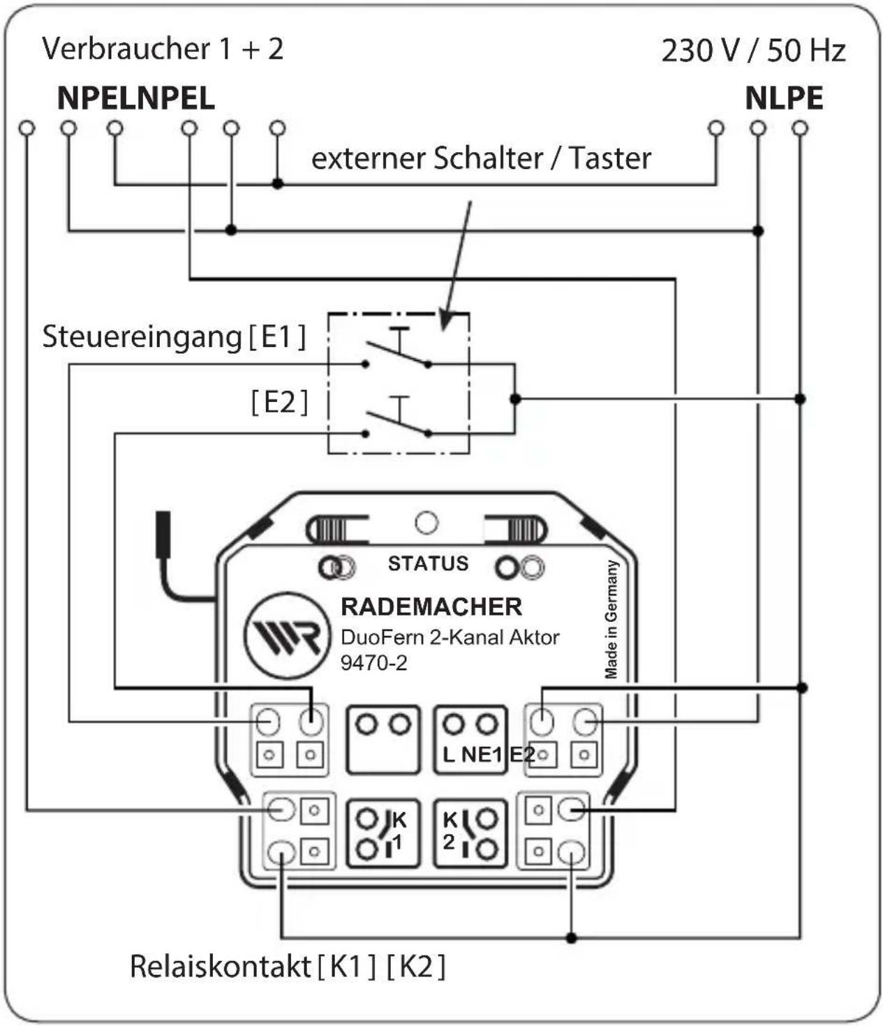 RADEMACHER DuoFern 35140262 - Den DuoFern Universal-Aktor 9470-2 anschließen und montieren - 1