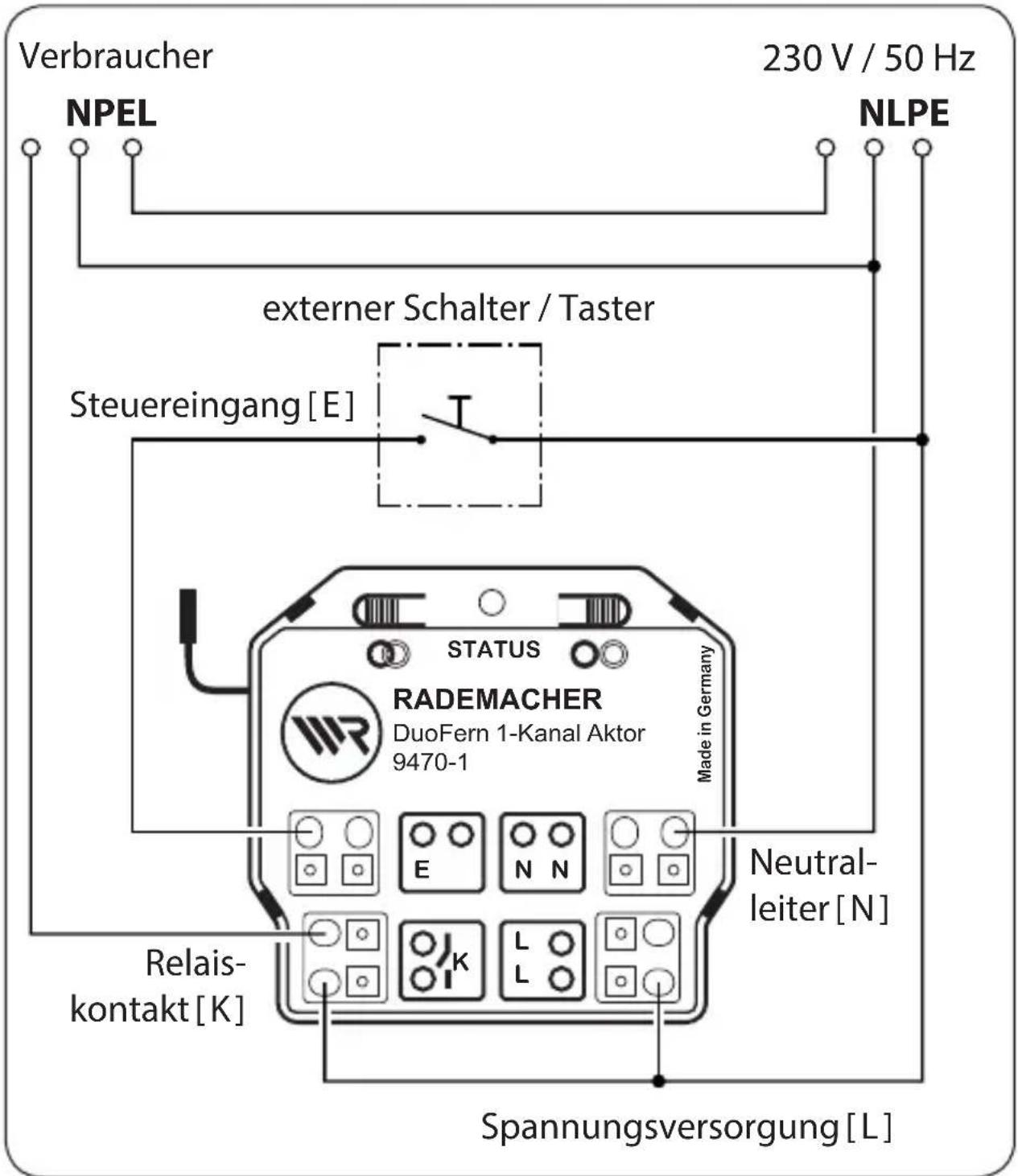 RADEMACHER DuoFern 35140261 - Den DuoFern Universal-Aktor 9470-1 anschließen und montieren - 1