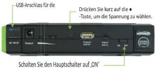 Südo MultiPower 16 Mini Startbooster - Frage: Können am Booster verschiedene Spannungen gewählt werden? Wie wähle ich die richtige Spannung? - 1