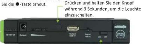 Südo MultiPower 16 Mini Startbooster - Frage: Wie kann die LED-Leuchte eingeschalten werden? - 1