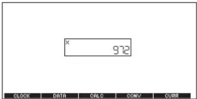 x 972 CLOCK DATA CALC CONV CURR