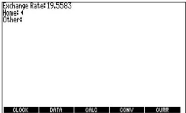 Exchange Rate:19.5583 Home: 4 Other: CLOCK DATA CALC(CONV CURR