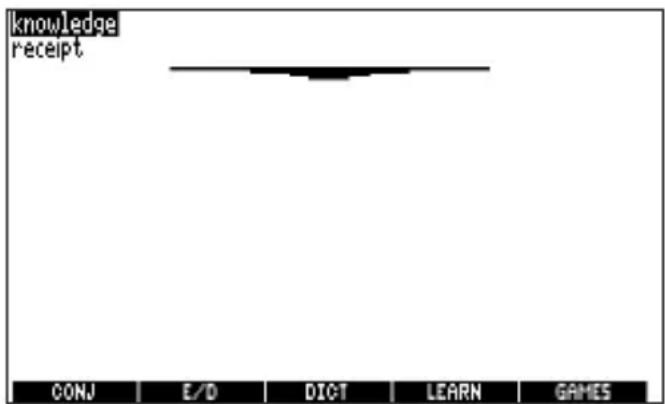 knowledge receipt CONJ E/D DICT LEARN GAMES