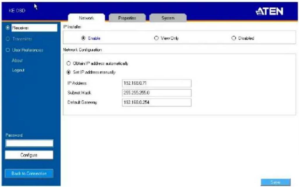 ATEN KE8950 - Receiver Configuration - 1