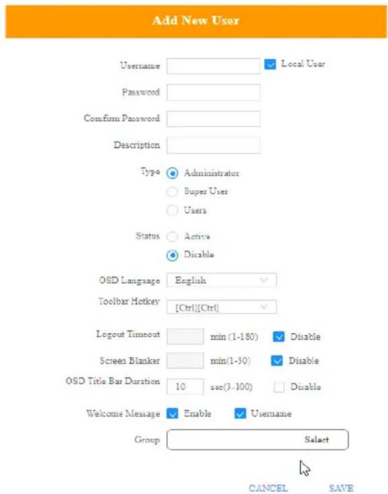 ATEN KE8950 - Adding Users - 1