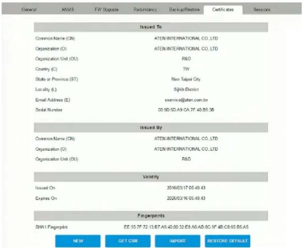 ATEN KE8950 - Certificates - 1