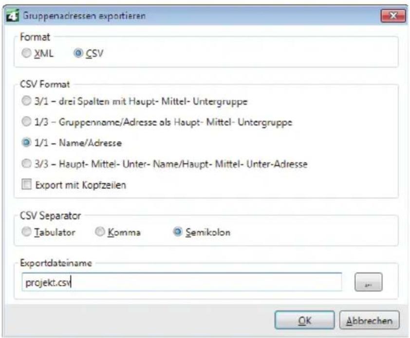 AGFEO ES 522 IT - Daten aus dem ETS System exportieren - 1