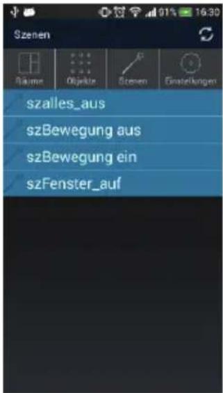 AGFEO ES 522 IT - SmartHomeApp - Szenen - 1