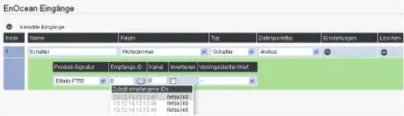 AGFEO ES 522 IT - EnOcean Eingänge am SmartHomeServer anmelden und einrichten - 2