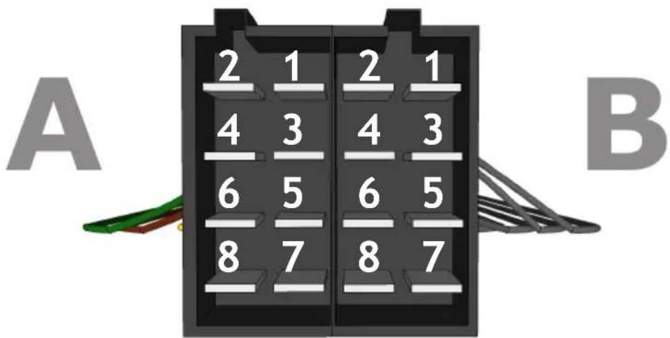 Xomax XM-RSU216BT - ISO plug configuration - 1