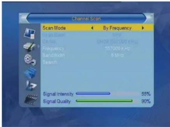 Xomax XM-DVBT003 - Manuelle Suche aktivieren - 1