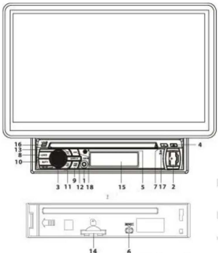 Xomax XM-DTSB1011 - Bedienteilbeschreibung - 1
