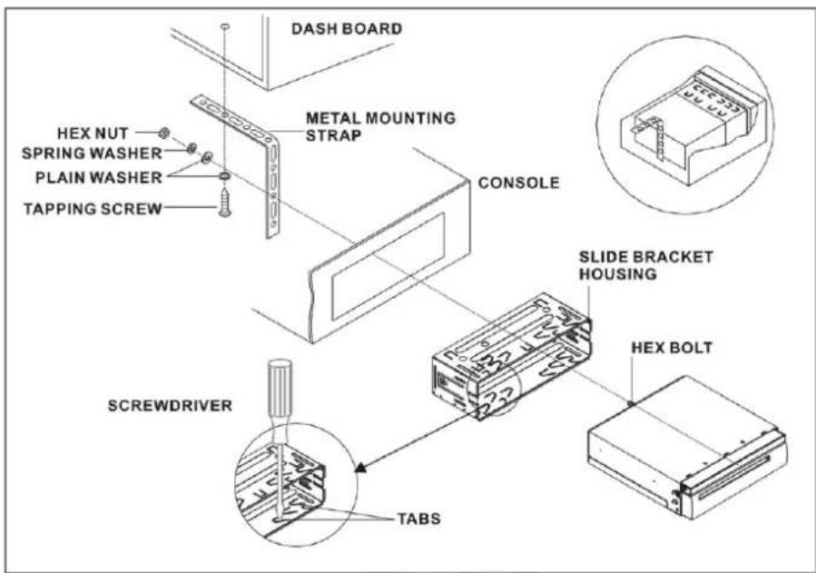 Xomax XM-DTSB1011 - DIN Front-/Heckmontage - 1