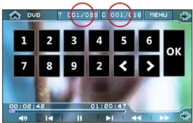 DVD T CO1/O2B C 001/C16 MENU 1 2 3 4 5 6 OK 7 8 9 2 < > 00:02:42 01:20:47