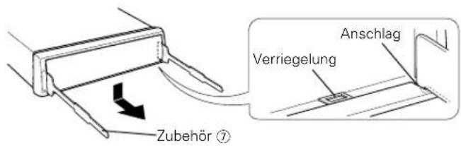 Zubehör ⑦ Verriegelung Anschlag