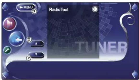 MENU RadioText TUNER