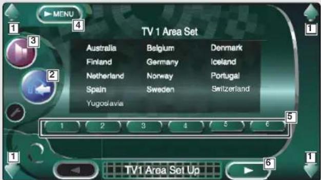 KENWOOD XXV-05V - Anzeige des TV1-Bereich-Einrichtungsbildschirms - 2