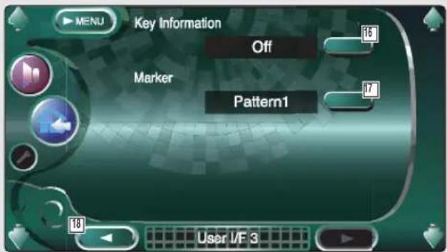 MENU Key Information Off Marker Pattern1 16 7 18 User I/F 3