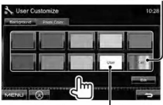User Customize 10:28 Background Pages Color User Menu