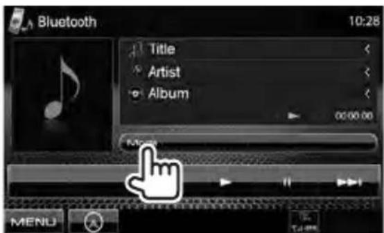 Bluetooth 10:28 Title Artist Album 00:00:00 MENU