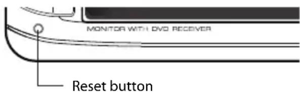 MONITOR WITH DVD RECOVER Reset button