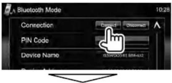 Bluetooth Mode 10:28 Connection Connect Connect PIN Code Device Name GENWUX345 MM-4U2