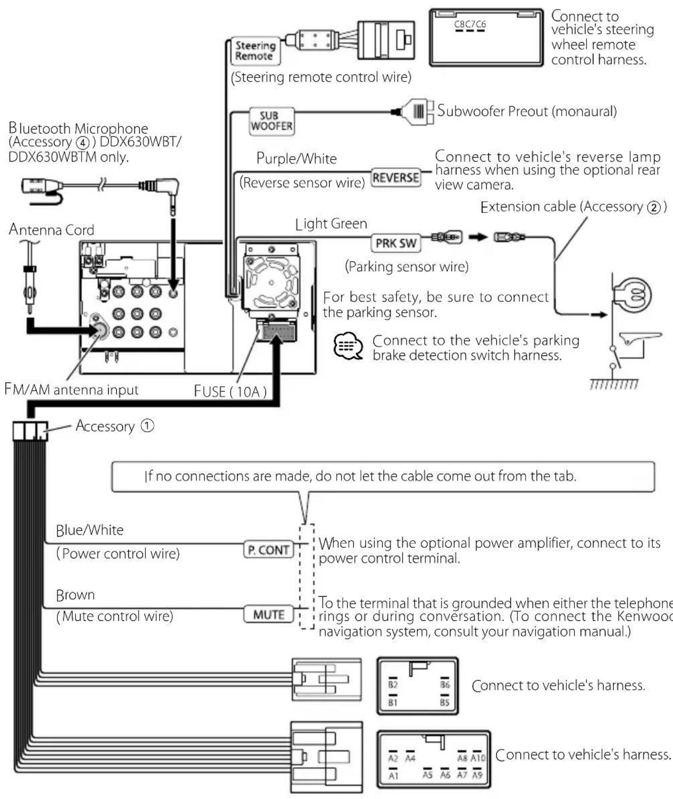 KENWOOD DDX630W - ConnectingWirestoTerminals - 1