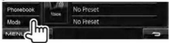 Phonebook Mode MENU Voice No Preset No Preset