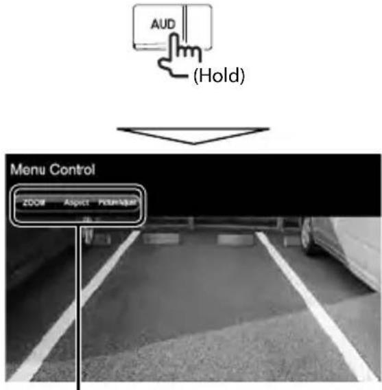 AUD (Hold) Menu Control ZOOM Aspect Please/Agar