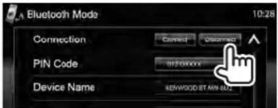 Bluetooth Mode 10:28 Connection Correct Disconnect PIN Code 012.0xxxx Device Name NEWWOOD ST MN-ED2