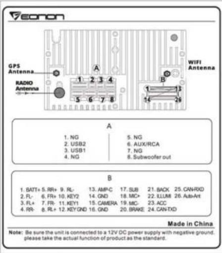 Eonon GA2162 - Wiring diagram - 1