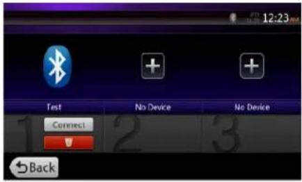 12:23 Test No Device No Device Connect 2 3 Back