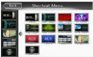 Back Shortcut Menu 88.50 88.50 AUX AUX