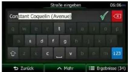 Straße eingeben 06:06 Constant Coquelin (Avenue) Zurück Mehr Ergebnisse (34)