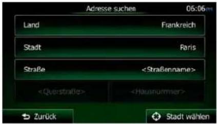 Adresse suchen 06:06 m Land Frankreich Stadt Paris Straße → Zurück Stadt wählen