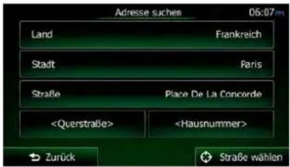 Adresse suchen 06:07.m Land Frankreich Stadt Paris Straße Place De La Concorde Zurück Straße wählen