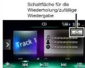 Schaltfläche für die Wiederholung/zufällige Wiedergabe CD Track 1