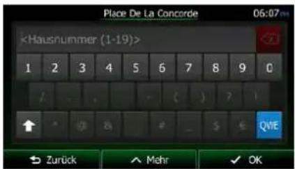 Place De La Concorde 06:07 m 1 2 3 4 5 6 7 8 9 0 QWE Zurück Mehr OK