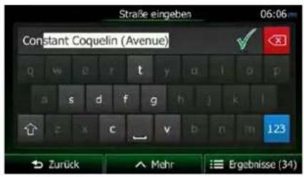 Straße eingeben 06:06 Constant Coquelin (Avenue) 123 Zurück Mehr Ergebnisse (34)
