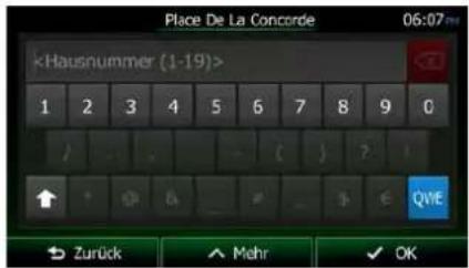 Place De La Concorde 06:07 1 2 3 4 5 6 7 8 9 0 QWE Zurück Mehr OK
