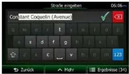 Straße eingeben 06:06 Constant Coquelin (Avenue) Zurück Mehr Ergebnisse (34)