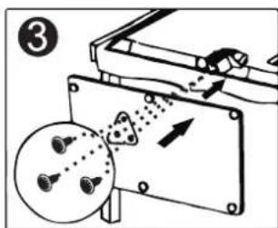 Diagram illustrating a mechanical or electronic device with labeled components and directional arrows, including a magnified inset showing internal components.