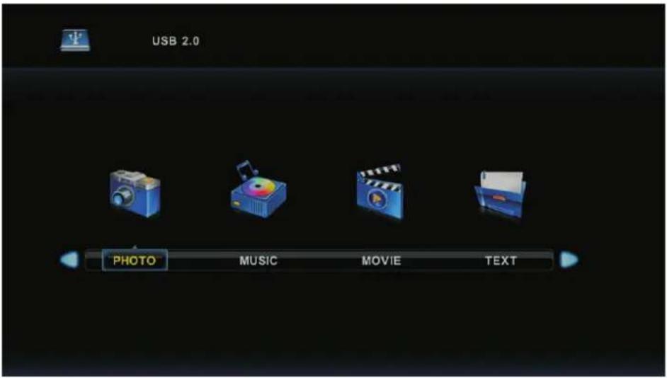 USB 2.0 PHOTO MUSIC MOVE TEXT