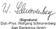 ALBRECHT AE 6190 HD-X - Alan Electronics GmbH Daimlerstr. 1 k D- 63303 Dreieich - 1
