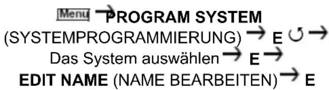 ALBRECHT AE 230 H - Bearbeiten eines Systemnamens - 1