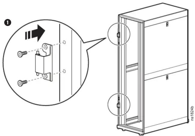 Technical diagram showing a mechanical assembly with labeled components and an inset view of a component being inserted.